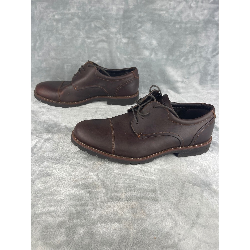 Rockport Storm Front Cap Toe Oxford Mens 12 Brown Excellent Leather CH2746 - Picture 5 of 8